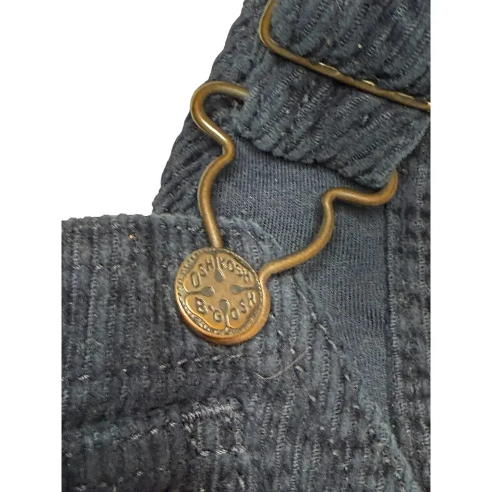 OshKosh B’gosh Navy Corduroy Overalls Toddler 24M Cargo Pockets Classic Vestbak